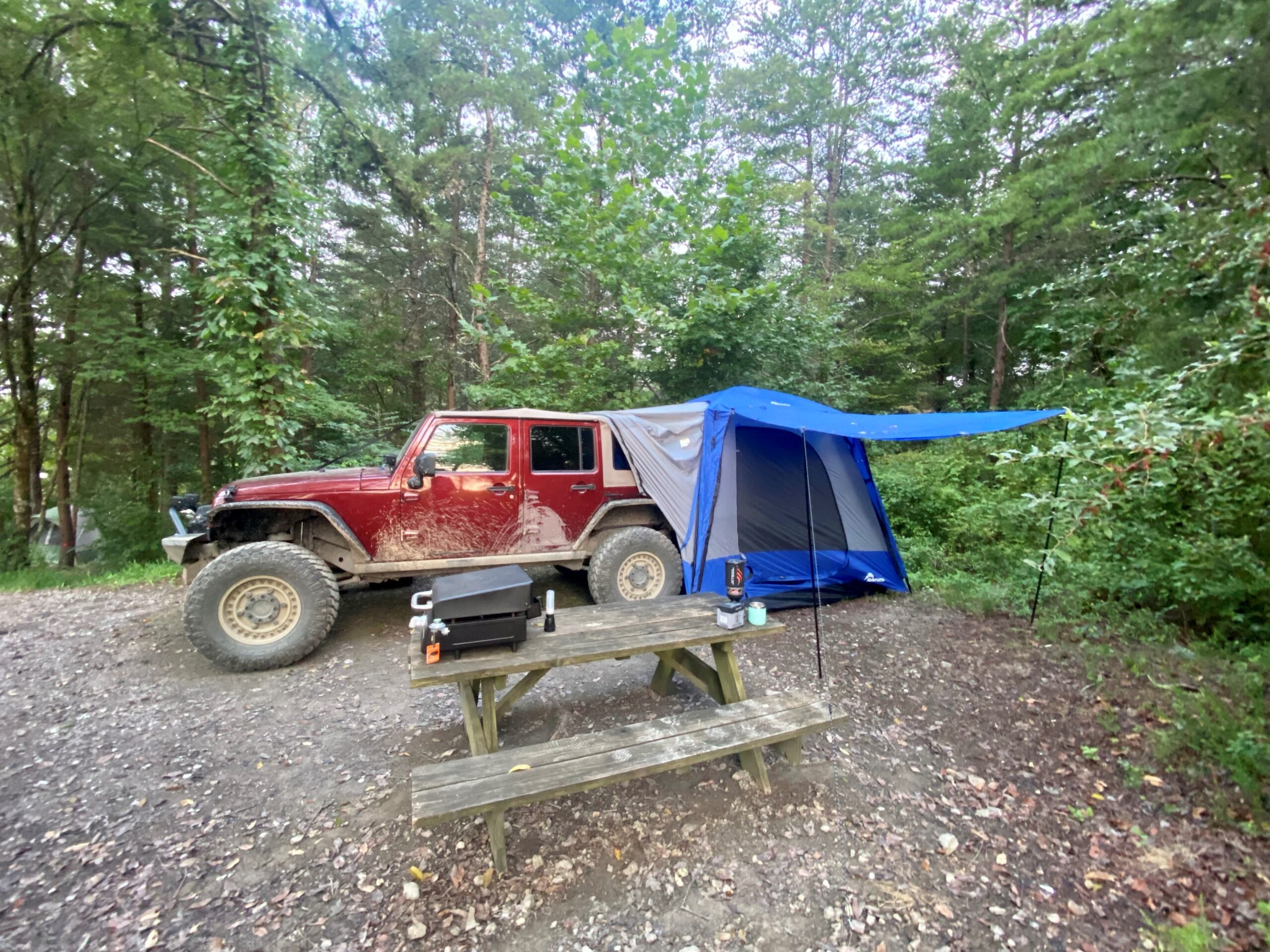Napier Sportz SUV Tent setup on a Jeep Wrangler