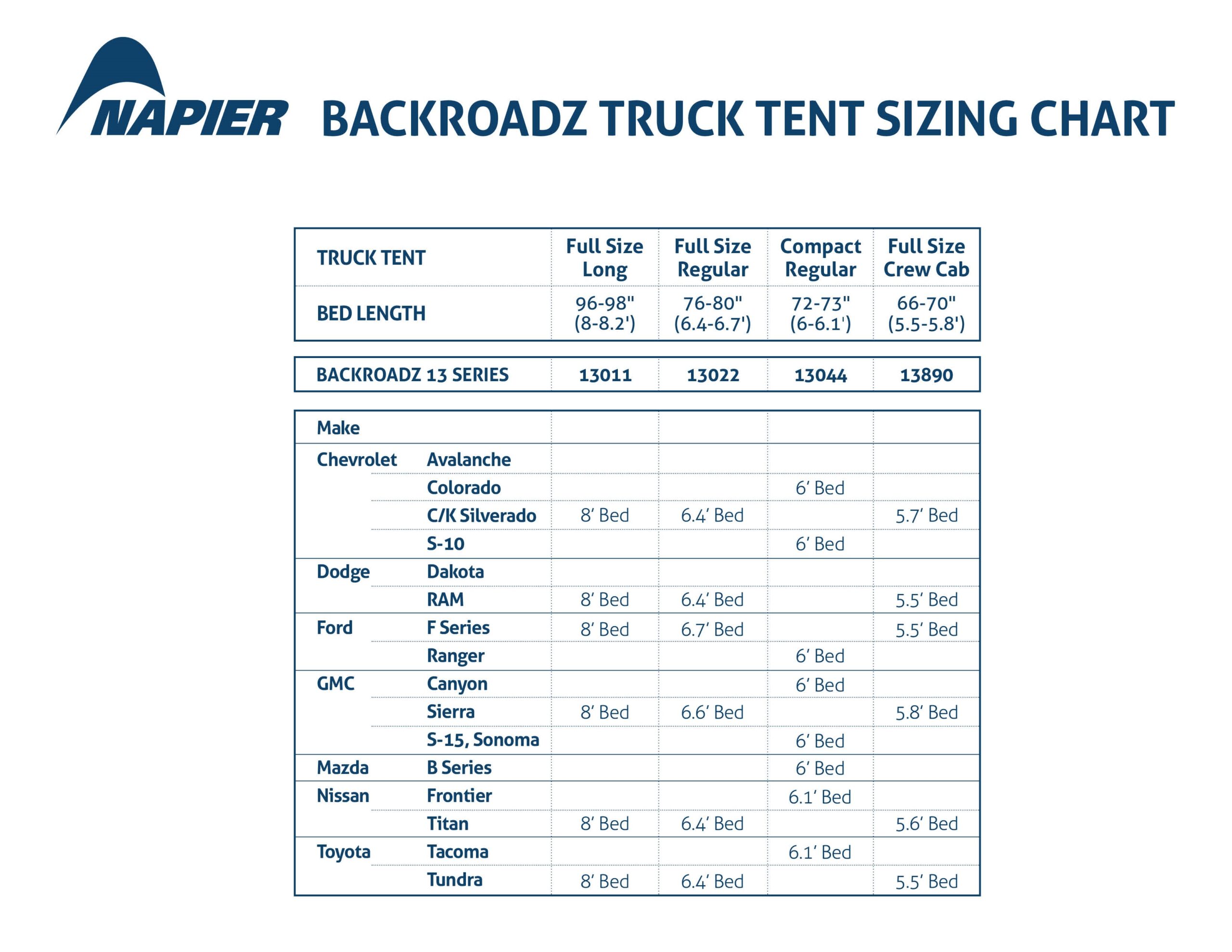 Backroadz Truck Tent (13 Series) - Napier Outdoors