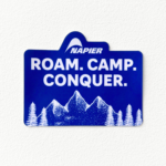 Roam. Camp. Conquer. Sticker
